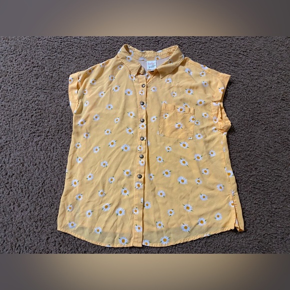 Belle Du Jour yellow floral shirt - Picture 2 of 5